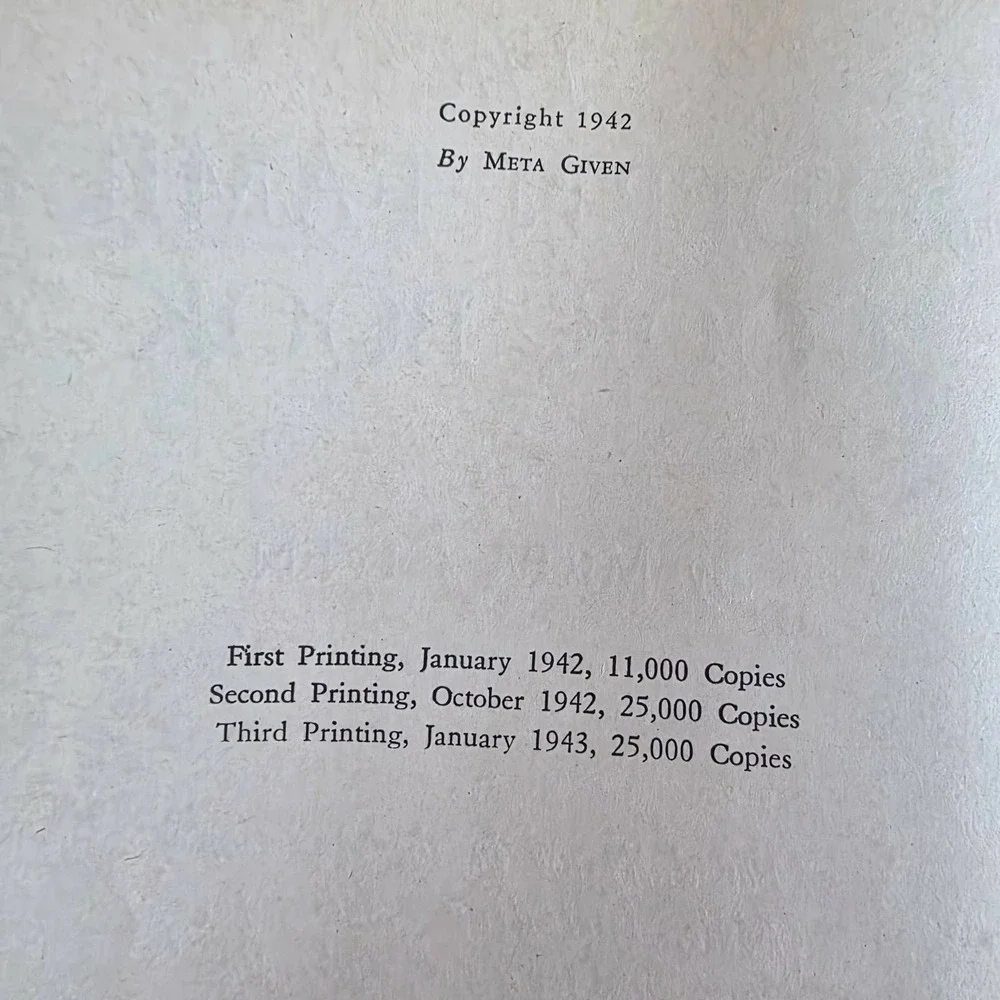 1943 The Modern Family Cook Book Meta Given Vintage Hardcover Cookbook